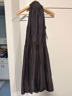 Backless Black Halter Maxi Dress - Sleek Evening Style